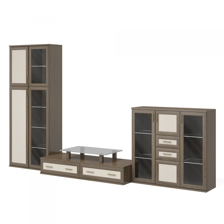 Комплект мебели для гостиной №14 Дения Дуб Шамони ПК-ДЕ-КОМП№14-В2-299  купить недорого в интернет-магазине ТМ «Европа»